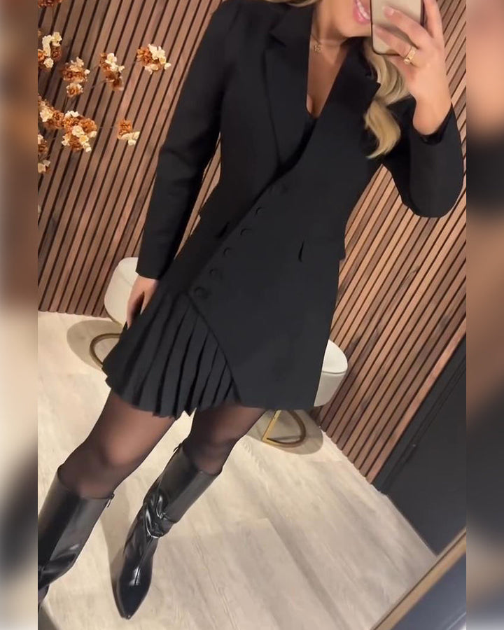 Robe Blazer Plissée — Power Look du Quotidien