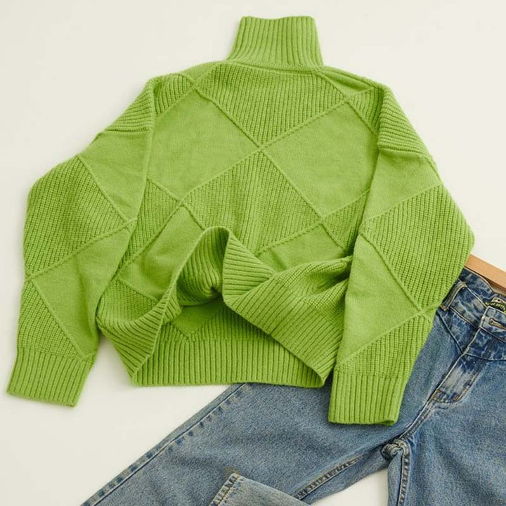 Pull En Tricot Décontracté De Couleur Unie