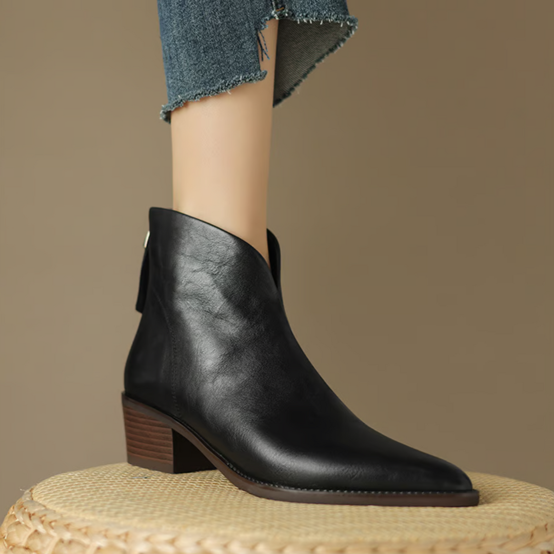 Anita - Bottines de luxe à talons bas