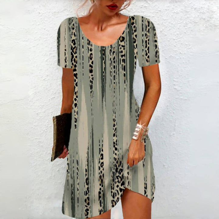 Robe Dégradée À Imprimé Léopard