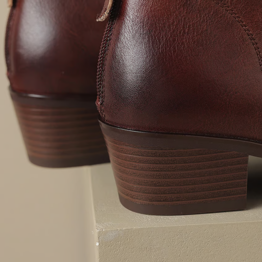 Anita - Bottines de luxe à talons bas