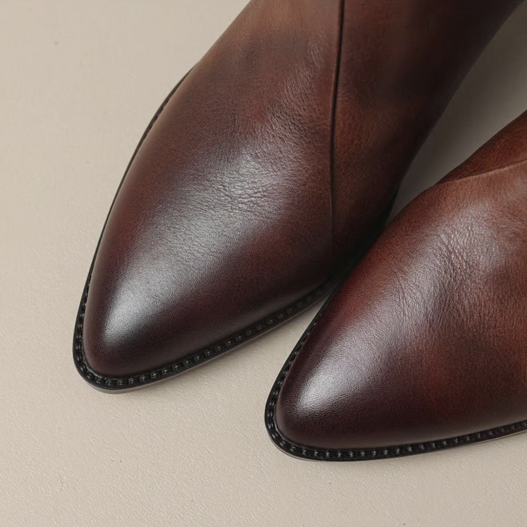 Anita - Bottines de luxe à talons bas