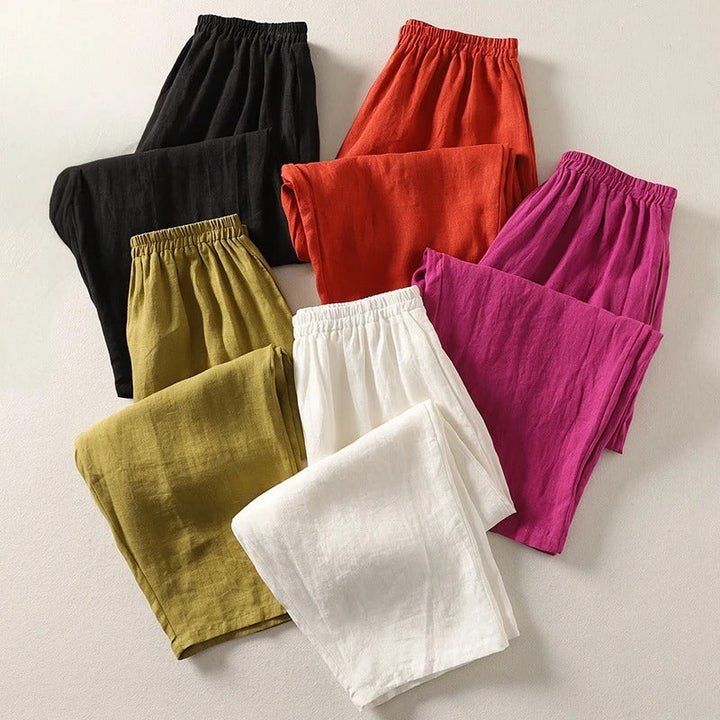Simone | Pantalon large à ceinture élastique