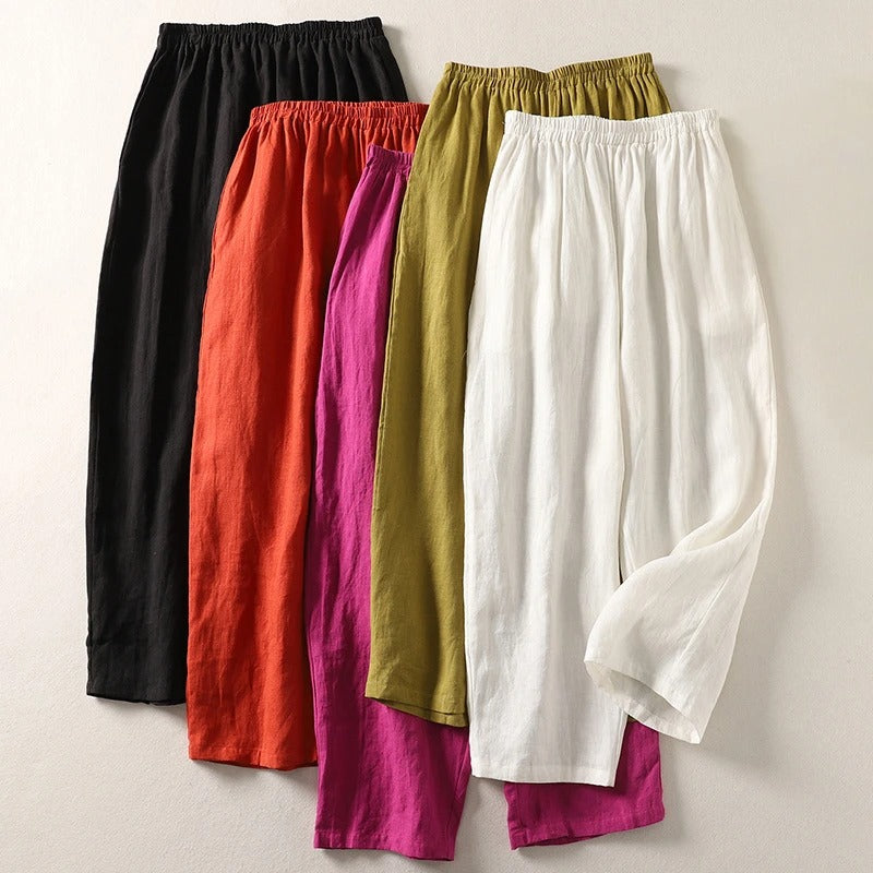 Simone | Pantalon large à ceinture élastique