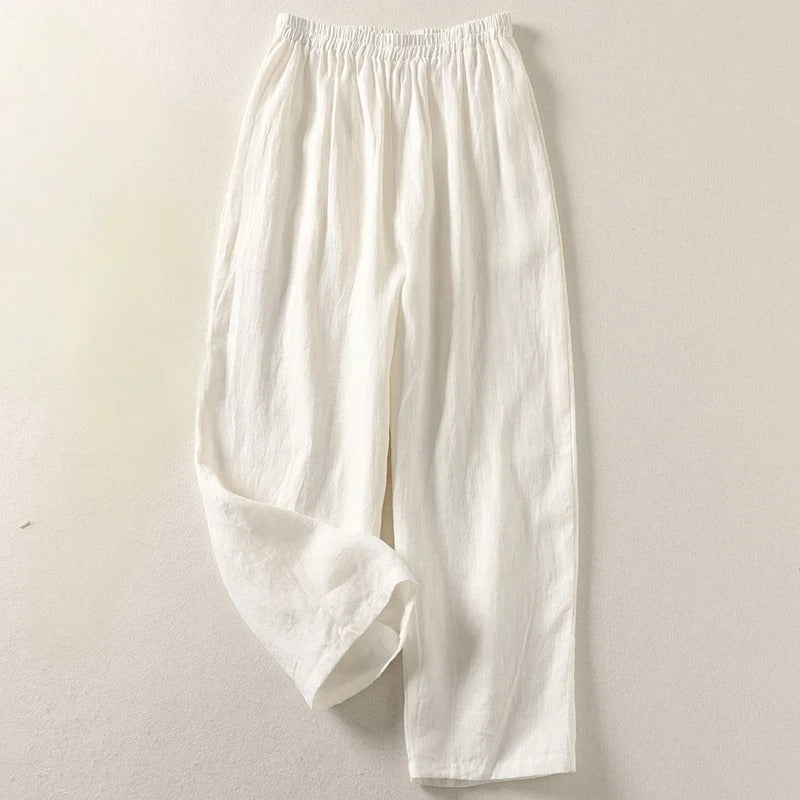 Simone | Pantalon large à ceinture élastique