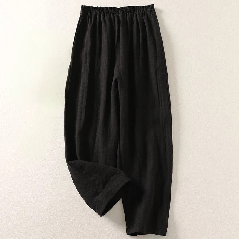Simone | Pantalon large à ceinture élastique