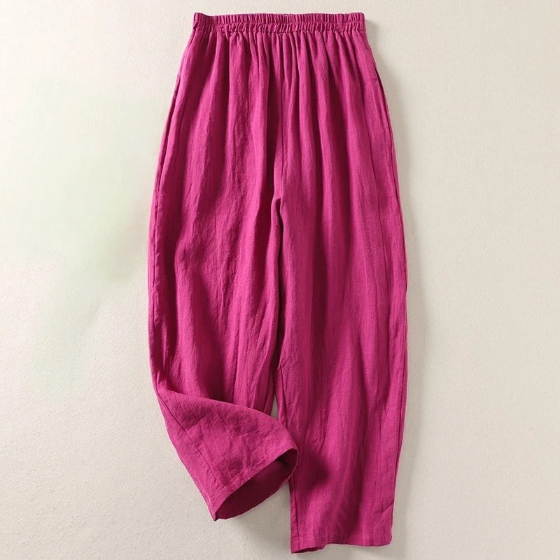 Simone | Pantalon large à ceinture élastique