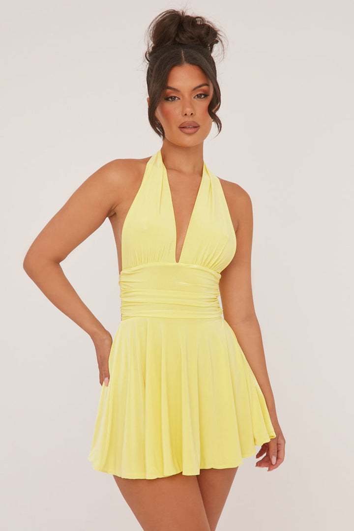 Liora™ | Robe Courte Dos Nu en Tissu Léger
