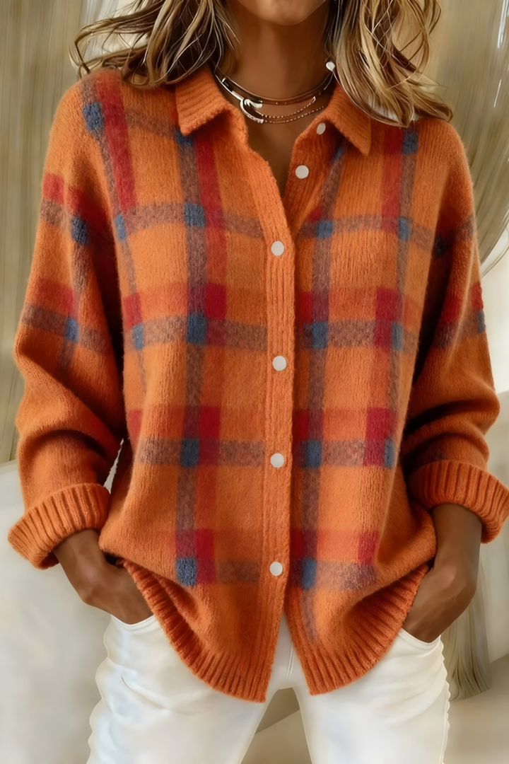 Céleste | Cardigan à carreaux