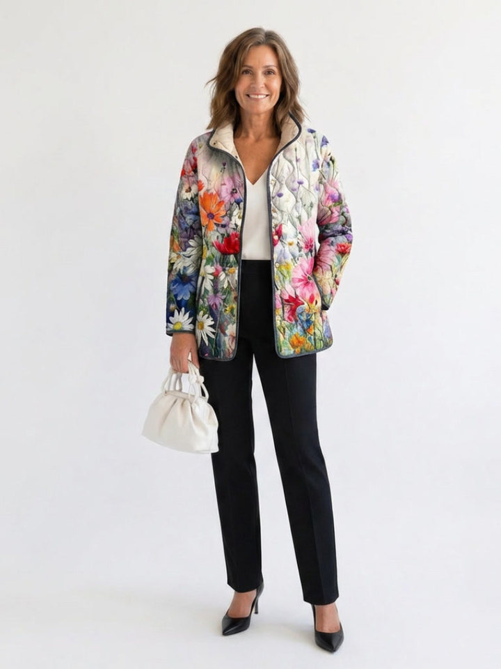 Geneviève | Veste matelassée florale