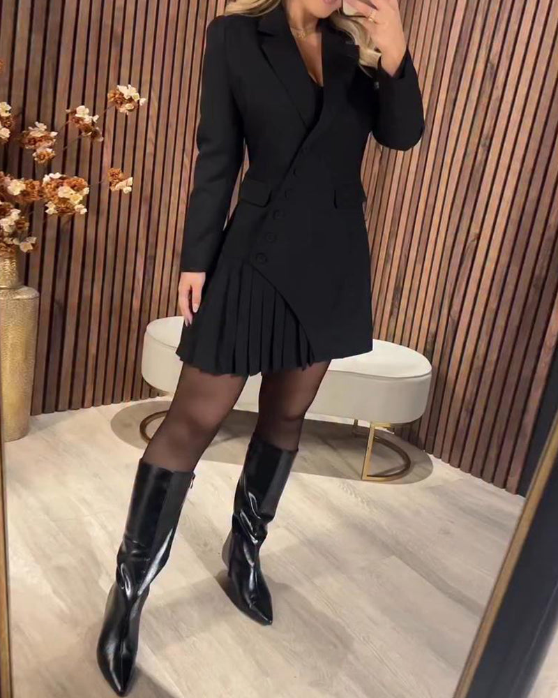 Robe Blazer Plissée — Power Look du Quotidien