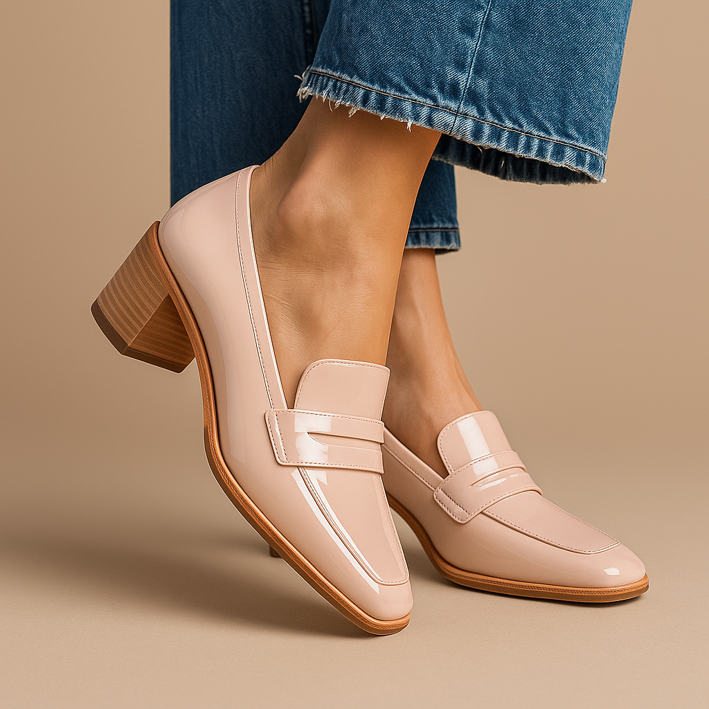 Élaine™ - Mocassins Vernis au Style Épuré