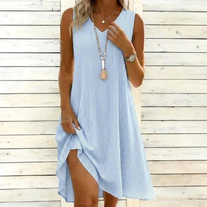 Marianne | Robe rayée sans manches