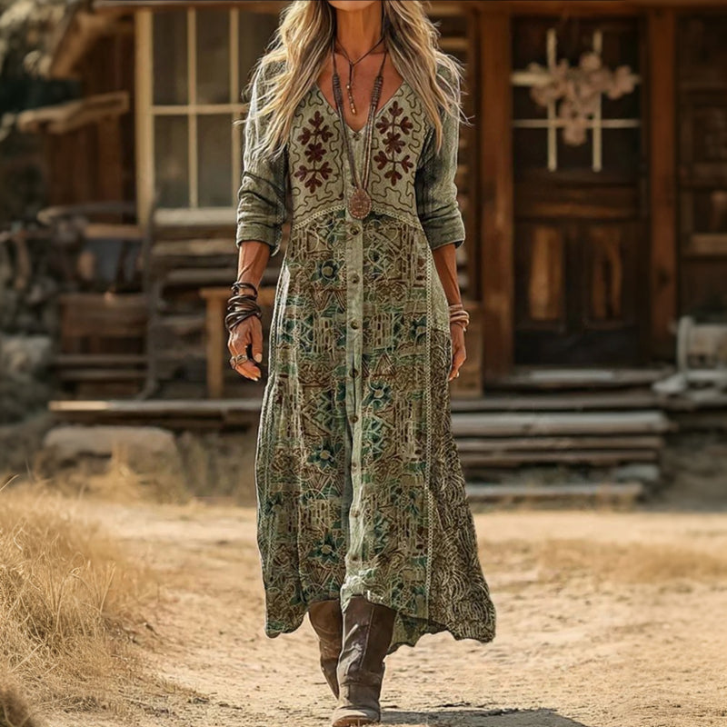 【Manches Longues】Robe Vintage Décontractée