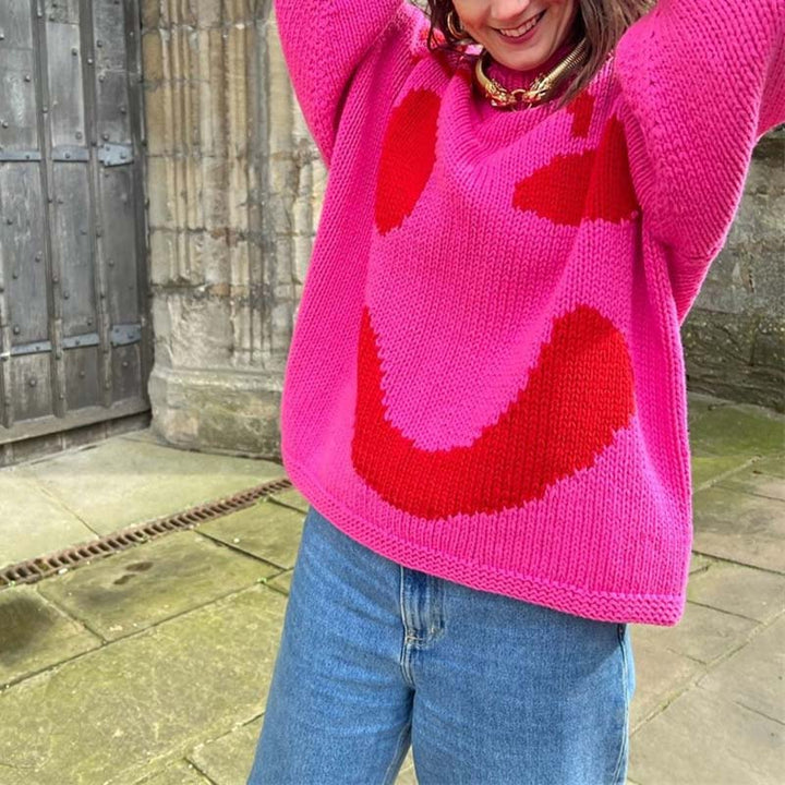 Pull En Tricot Décontracté Smiley