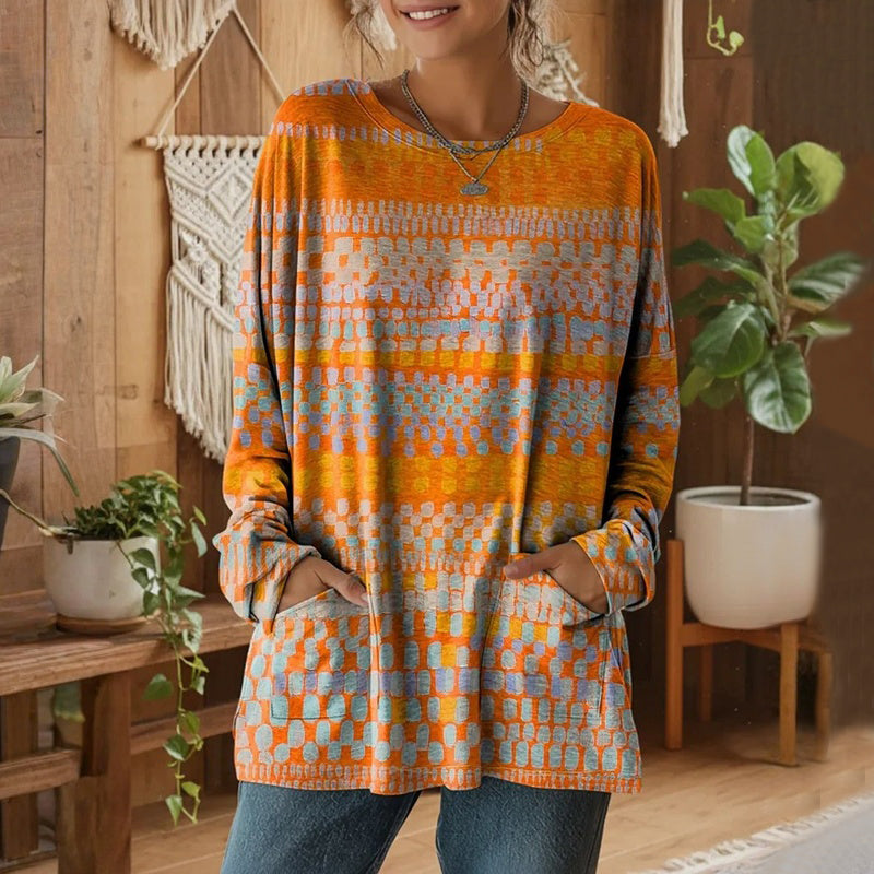 Blouse Décontractée Vintage