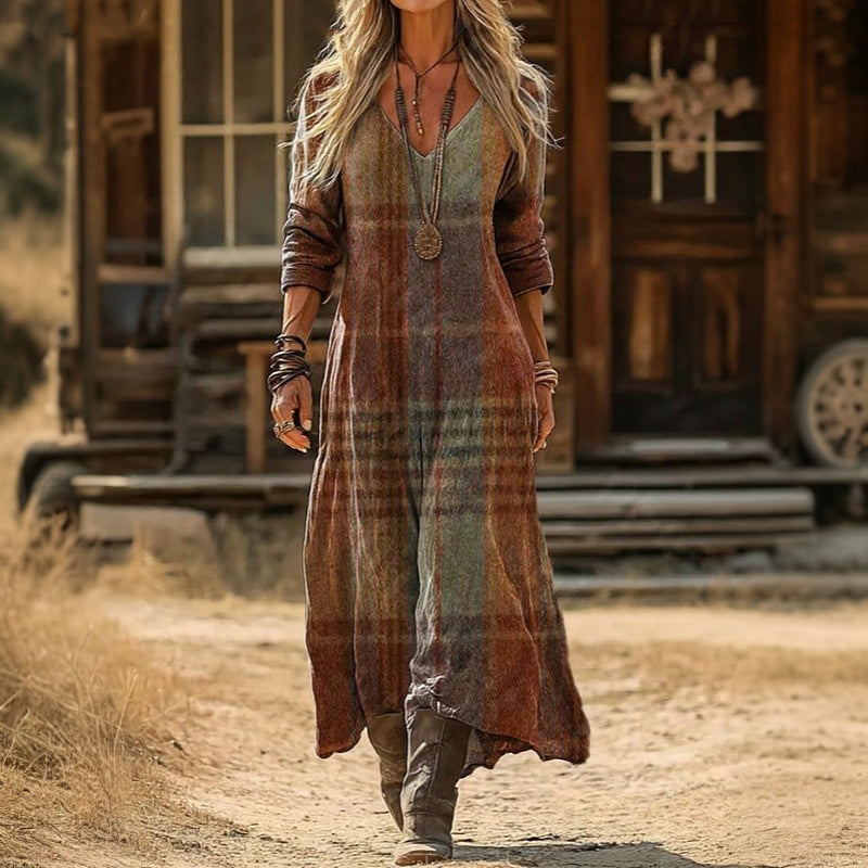 【Manches Longues】Robe Vintage Décontractée
