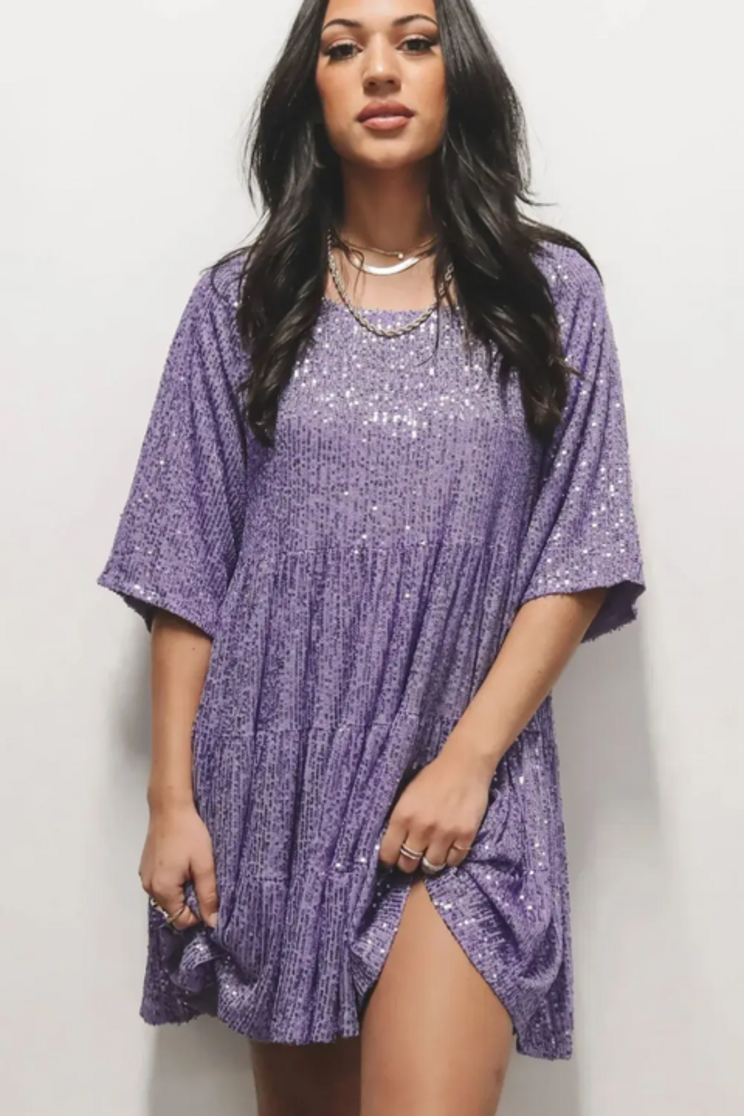 Lilia™ | Robe de fête élégante et fluide avec paillettes