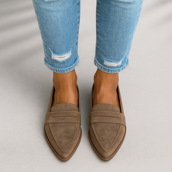 Sélène™ - Mocassins Élancés en Suédine