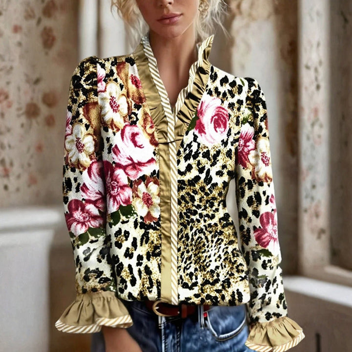 Blouse Vintage À Imprimé Floral