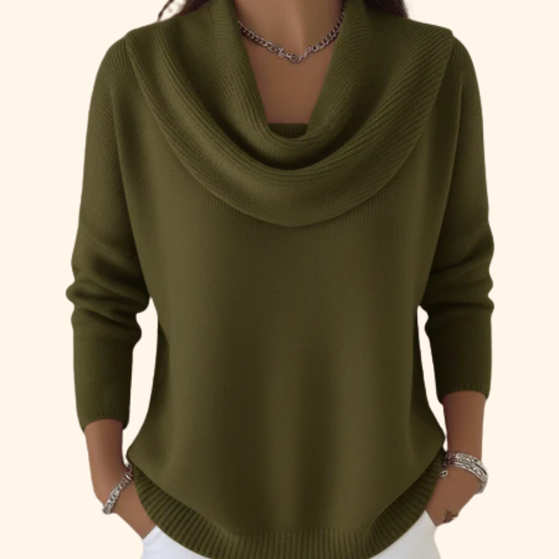 Roseline | Pull col bénitier drapé