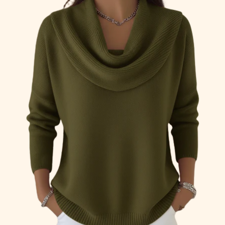 Roseline | Pull col bénitier drapé