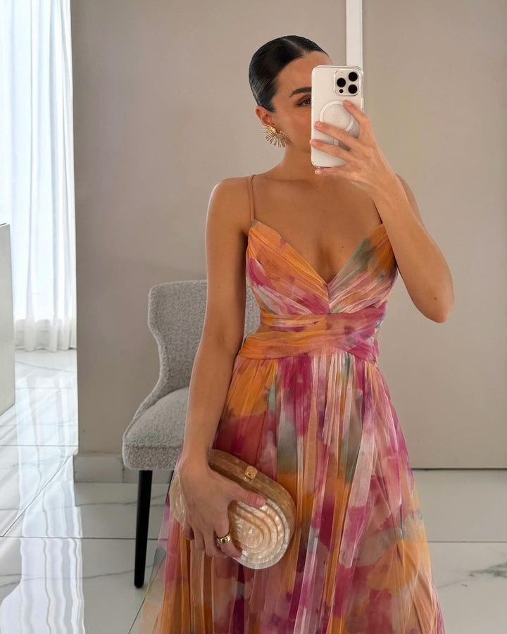 Isabelle | Robe Maxi Élégance Florale
