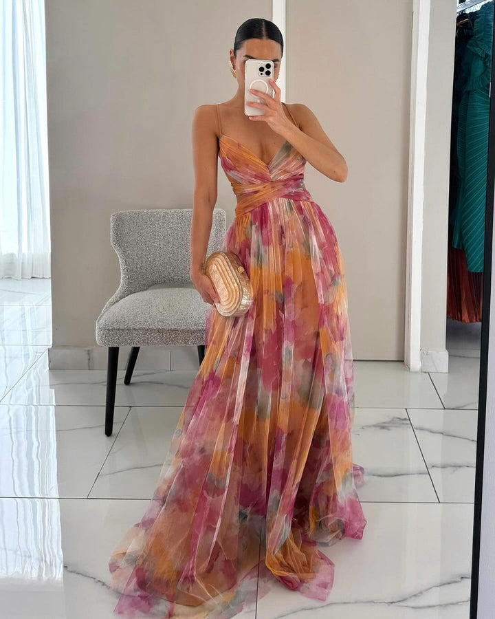 Isabelle | Robe Maxi Élégance Florale