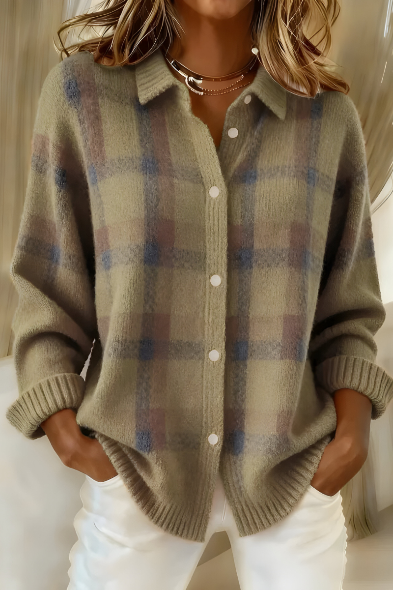 Céleste | Cardigan à carreaux