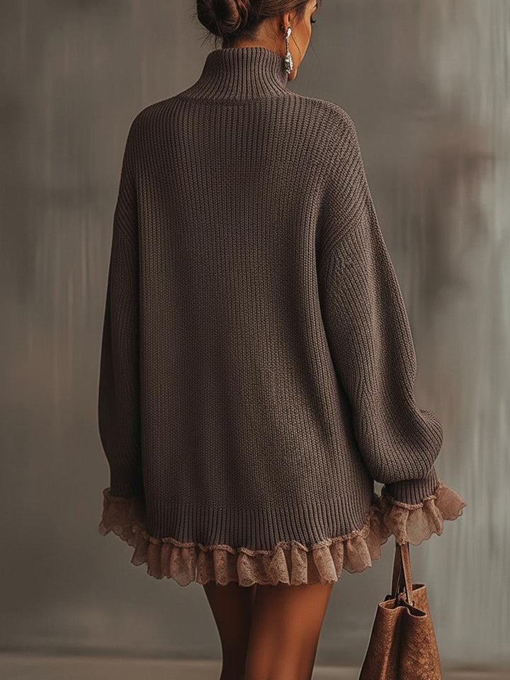 Robe pull à volants — Douce, chaude & romantique