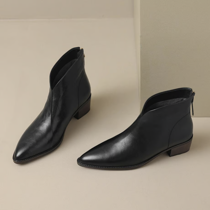 Anita - Bottines de luxe à talons bas