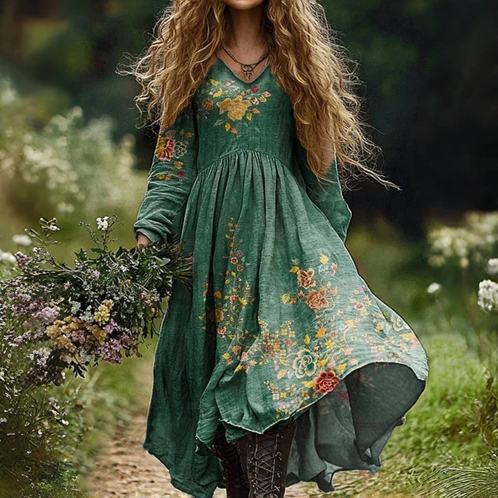 Robe Vintage À Imprimé Floral
