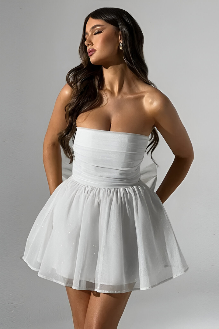 Elara™ | Robe de Cocktail Pailletée Sans Bretelles