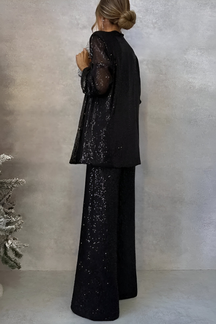 Zami™ | Ensemble Deux Pièces Élégant à Paillettes