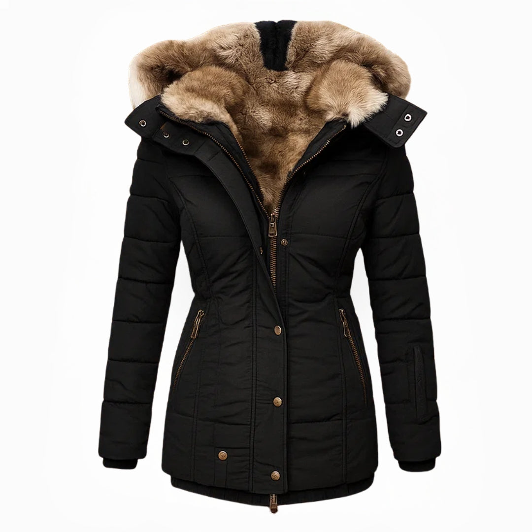 Aniek | Manteau d'hiver chaud avec doublure en fausse fourrure