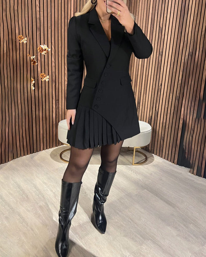 Robe Blazer Plissée — Power Look du Quotidien