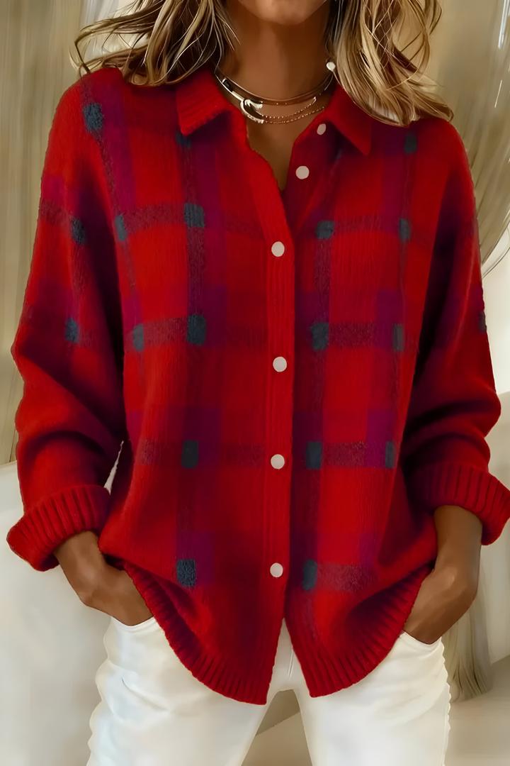 Céleste | Cardigan à carreaux