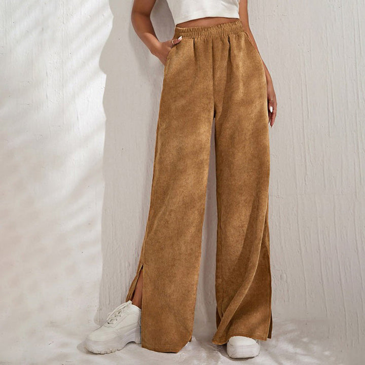 Pantalon Décontracté De Couleur Uni