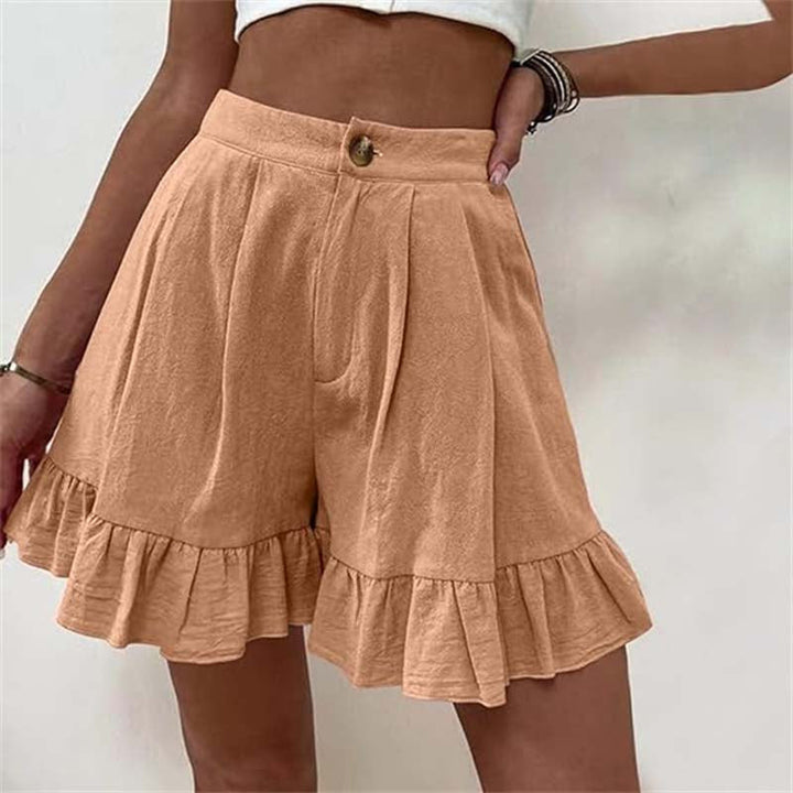 Short Décontracté De Couleur Unie