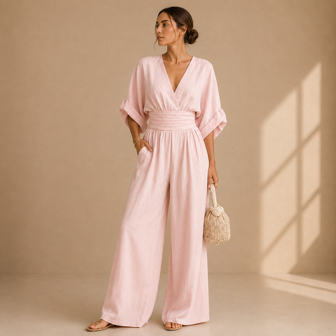 Séraphine | Combinaison palazzo col V