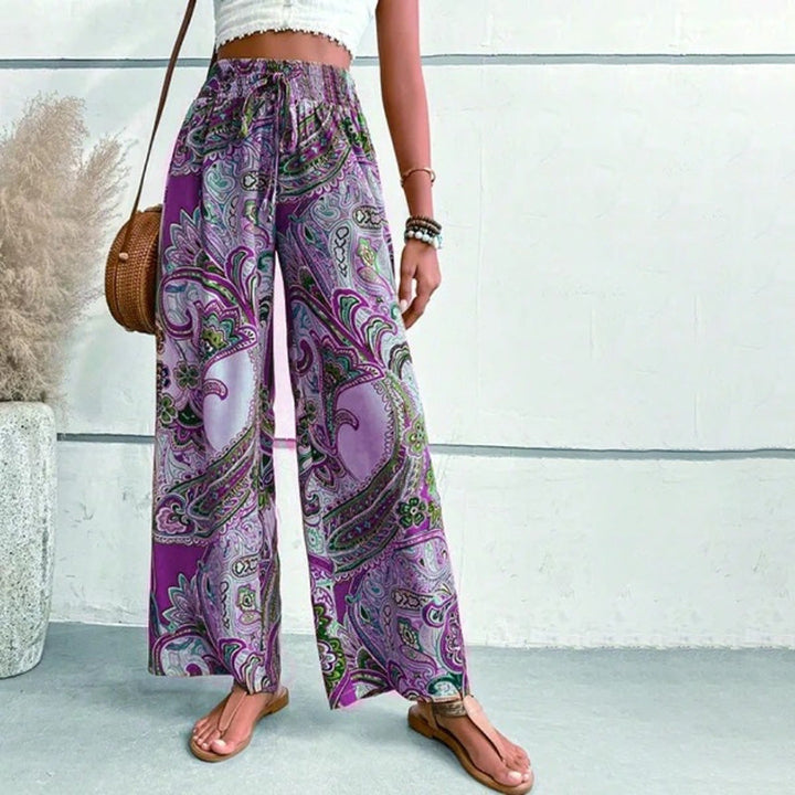 Pantalon Décontracté À Imprimé Ethnique