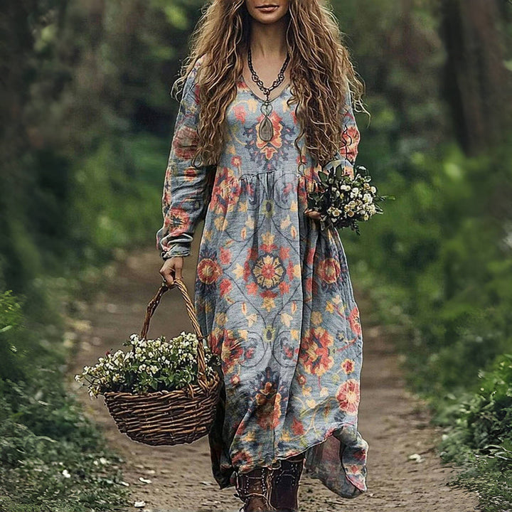 Robe À Imprimé Ethnique Vintage