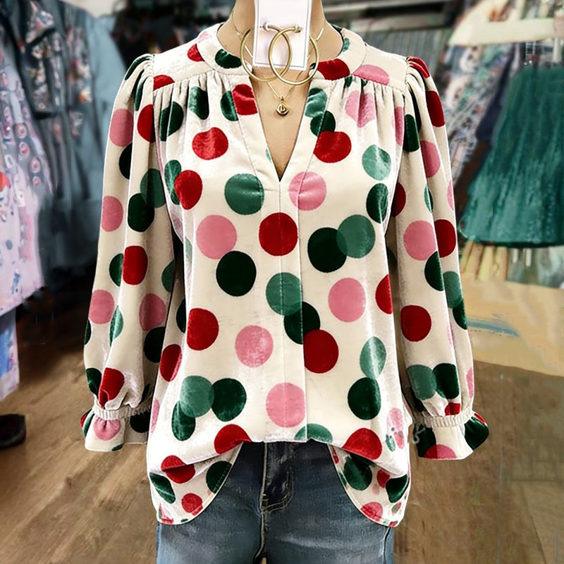 Blouse À Pois Vintage