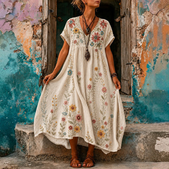Aurore | Robe longue brodée