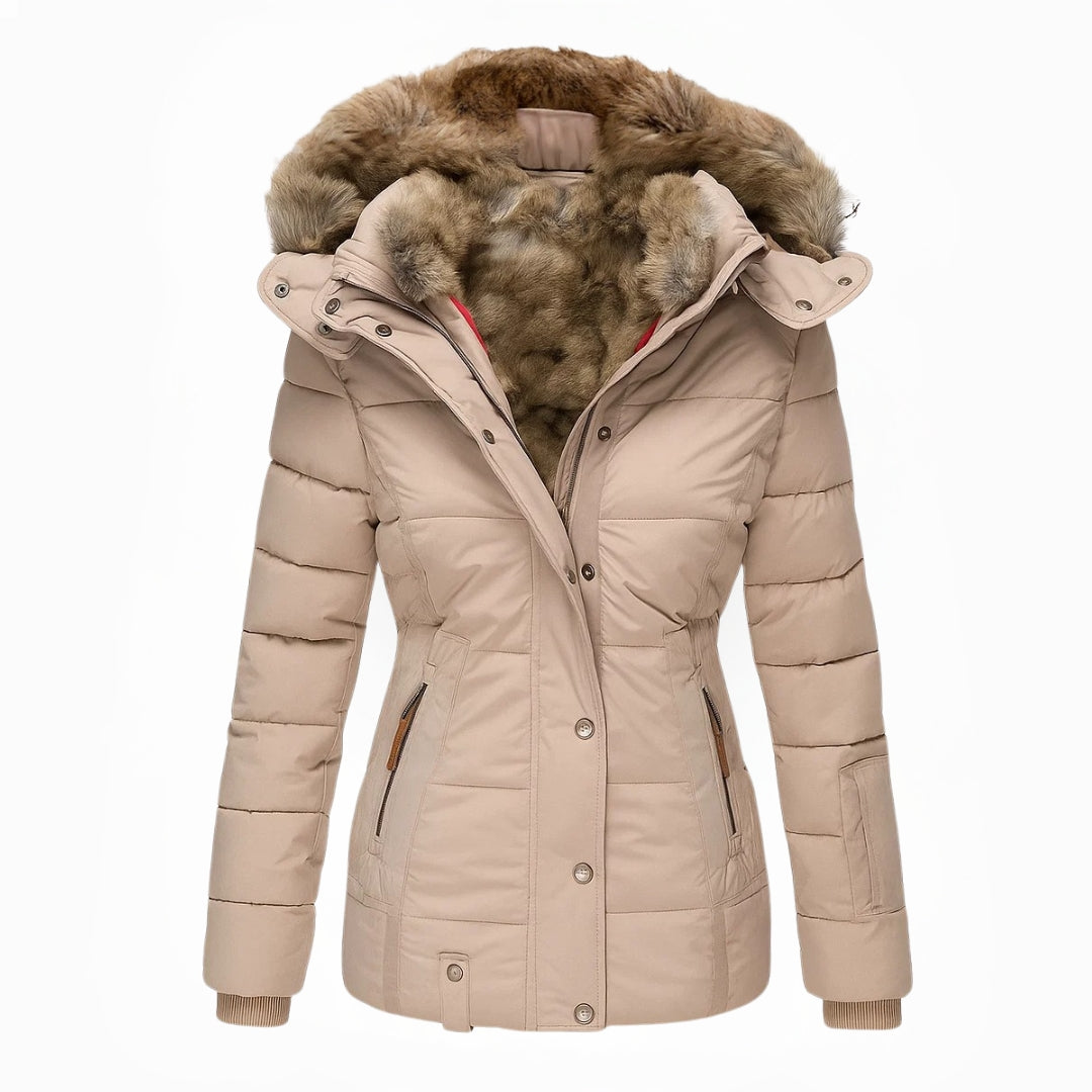 Aniek | Manteau d'hiver chaud avec doublure en fausse fourrure