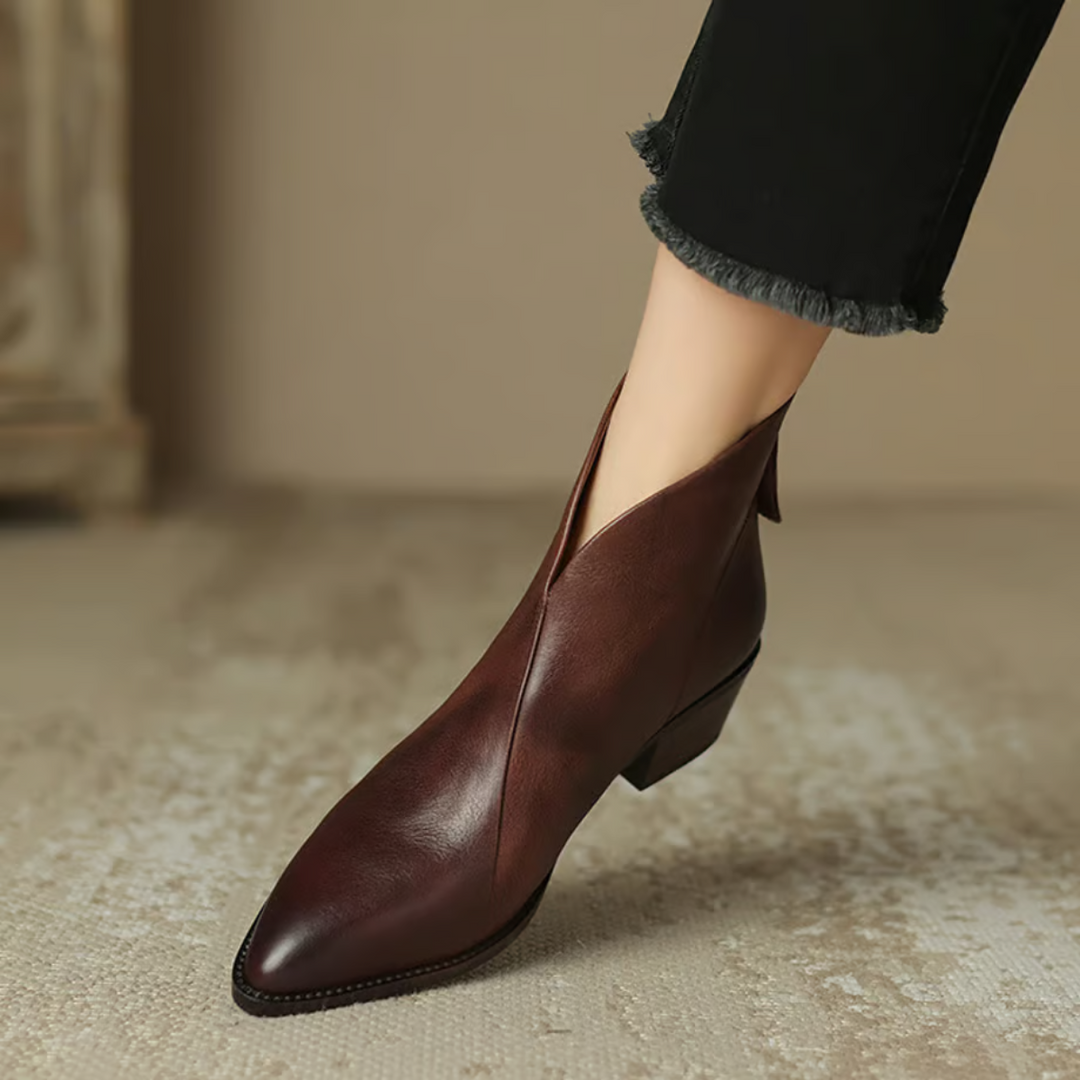 Anita - Bottines de luxe à talons bas
