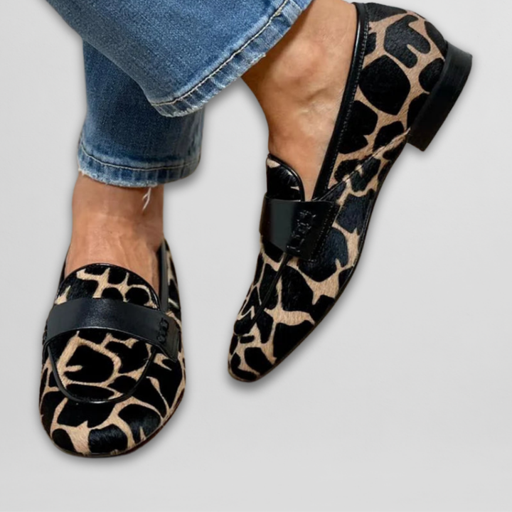 Léonie™ - Mocassins Léopard Élégants & Confort Quotidien
