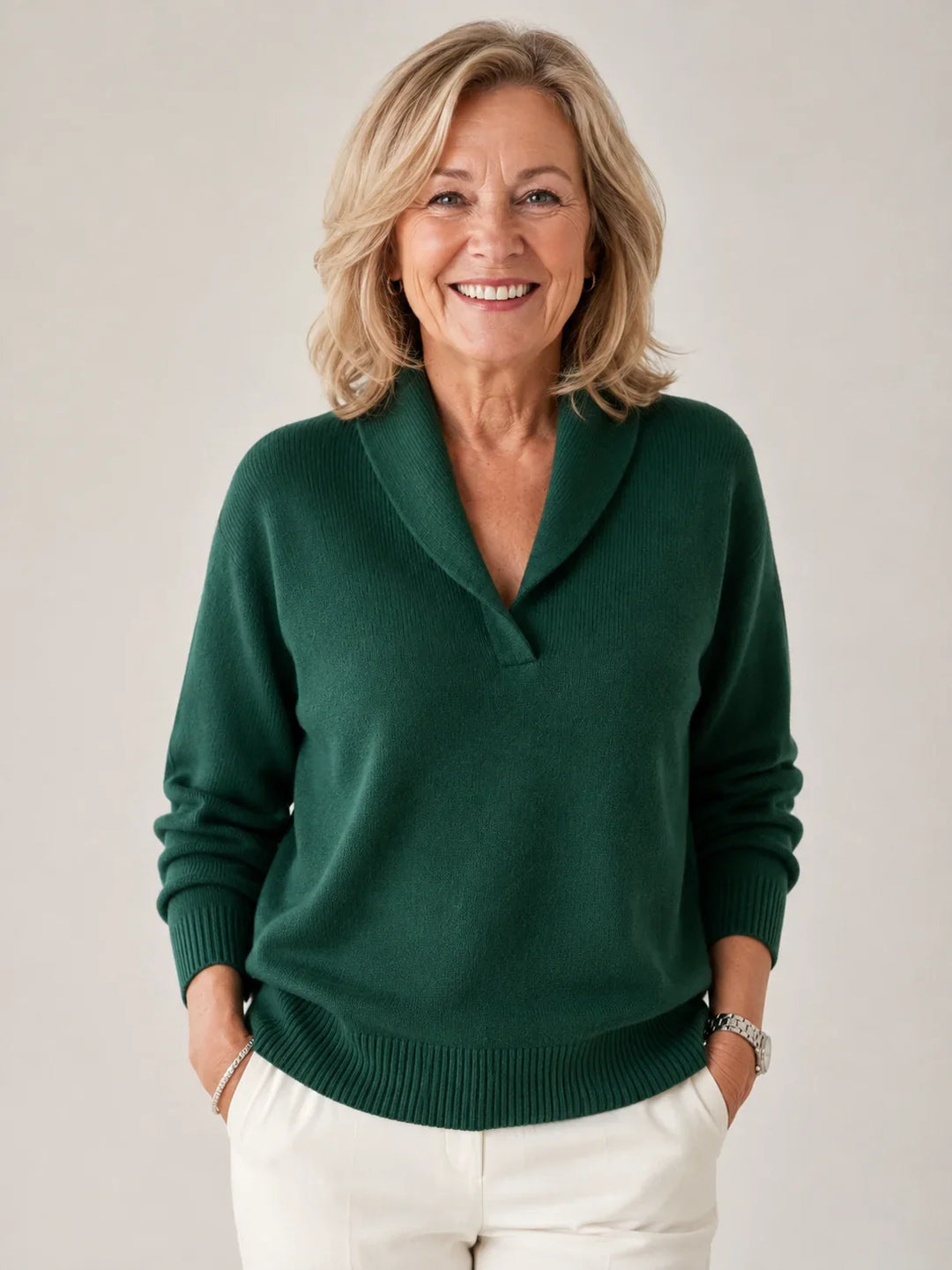 Dominique | Pull col châle