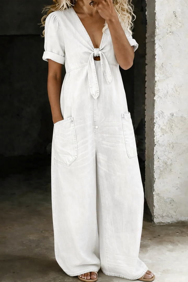 Maya | Combinaison denim col V