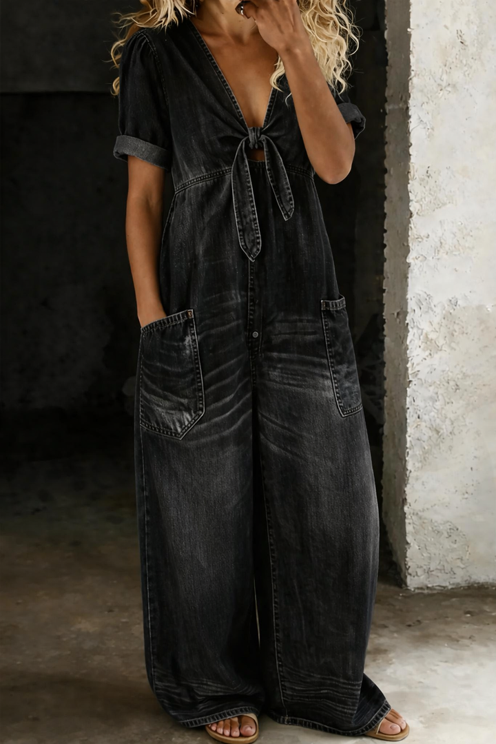 Maya | Combinaison denim col V
